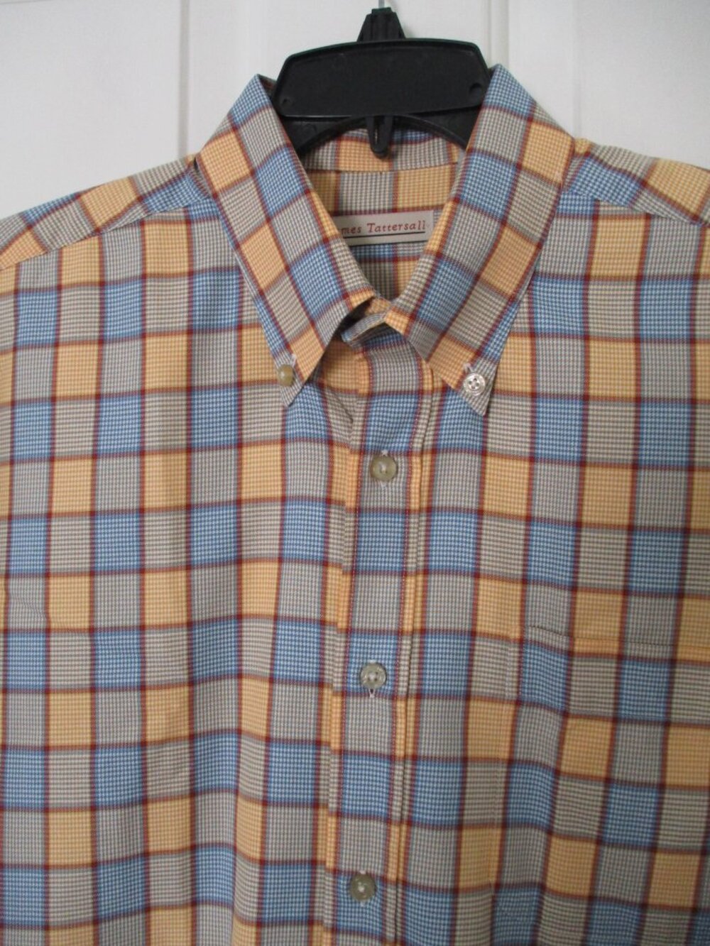 James Tattersall Mens L/S Cotton Button-down Dress Shirt - Size 16.5/33 or Large